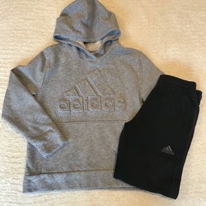Adidas Boys Sweatshirt & Sweatpants Size M 10/12